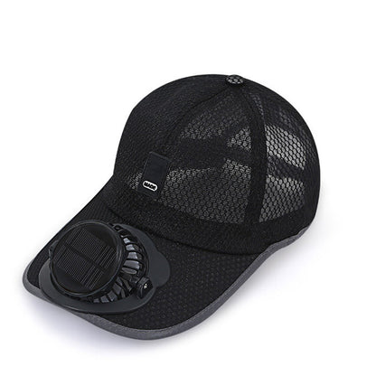 Breathable Baseball Cap with Solar Fan